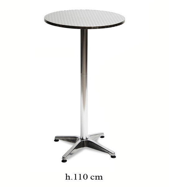 Aluminium bistro tables rental in Milan Italy